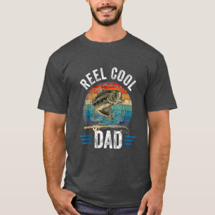 Reel Cool Dad Fathers Day Fisherman Fishing Vintag T-Shirt