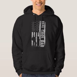 Reel Cool Dad Fish American Flag Fisherman Dad Fat Hoodie