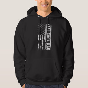 Reel Cool Dad Fish American Flag Fisherman Dad Fat Hoodie