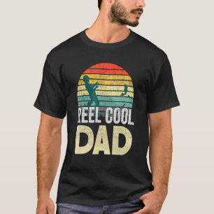 Reel Cool Dad Fisherman Father's Day Fishing Sunse T-Shirt