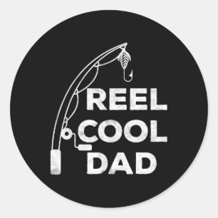 Reel Cool Dad Fisherman Fathers Day Shirt 1 Classic Round Sticker