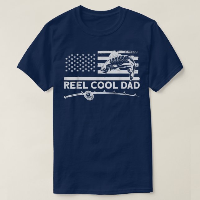 Reel Cool Dad Fisherman Fishing1585  T-Shirt (Design Front)