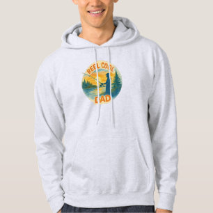 Reel cool dad fisherman rod and reel funny fishing hoodie