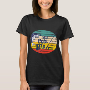 Reel Cool Dad - Fishing Father - Vintage Sunset T-Shirt