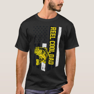 REEL COOL DAD Fishing Father's Day Gift 4th of Jul T-Shirt