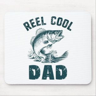 Reel Cool Dad Fishing Grandpa Vintage Style Daddy Mouse Mat