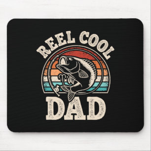 Reel Cool Dad Fishing Papa Vintage Daddy Fathers D Mouse Mat