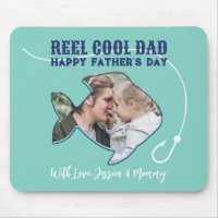 Reel Cool Dad Fishing Pun Humour Funny Father's Da