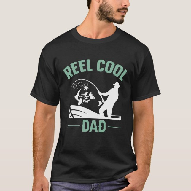 Reel Cool Dad Fishing Rure Structure Spoon Papa Da T-Shirt (Front)