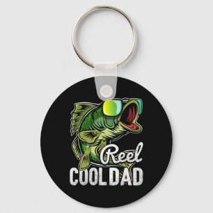 Reel Cool Dad Fishing Sungles Funny Father's Day G Key Ring