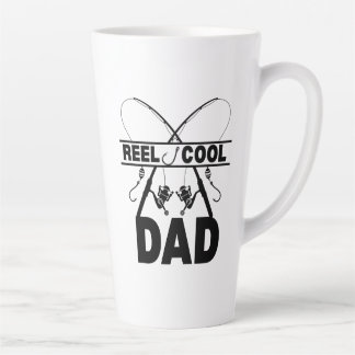 Reel Cool Dad Fishing Tee Latte Mug
