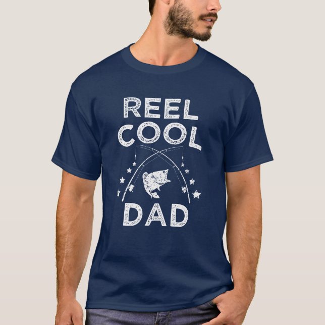 Reel Cool Dad funny Fisherman Mens Shirt (Front)