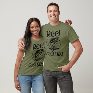 Reel Cool Dad, Funny Fishing Dad T-Shirt