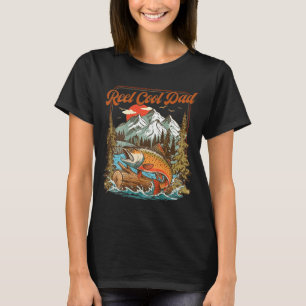 Reel cool dad funny fishing rainbow fisherman (on T-Shirt
