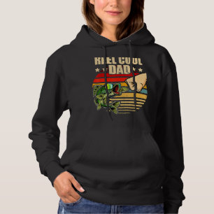 Reel Cool Dad Retro Fishing Father's Day Fist Bump Hoodie