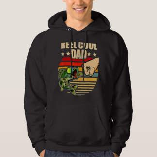 Reel Cool Dad Retro Fishing Father's Day Fist Bump Hoodie
