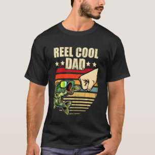 Reel Cool Dad Retro Fishing Father's Day Fist Bump T-Shirt