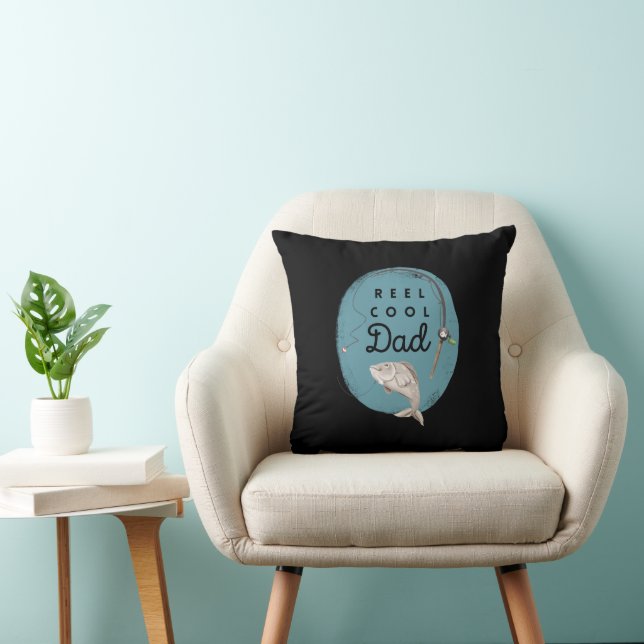 Reel Cool Dad Throw Pillow (Chair)