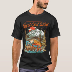 Reel cool dad vintage fishing rainbow trout T-Shirt