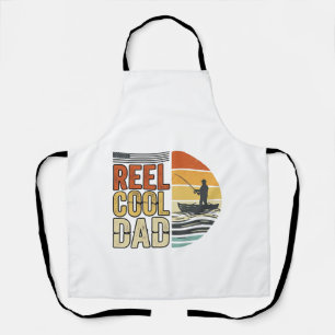 Reel Cool Dad Vintage Fishing T-Shirt Design_1 Apron