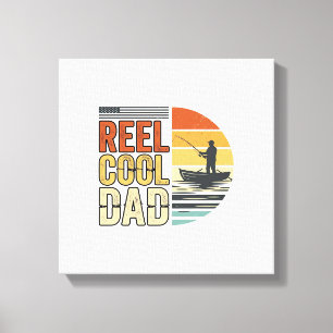 Reel Cool Dad Vintage Fishing T-Shirt Design_1 Canvas Print