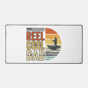 Reel Cool Dad Vintage Fishing T-Shirt Design_1 Desk Mat