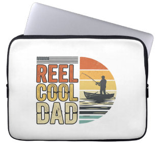 Reel Cool Dad Vintage Fishing T-Shirt Design_1 Laptop Sleeve