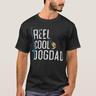 Reel Cool Dog Dad Vintage Funny Fishing Rod Gifts  T-Shirt