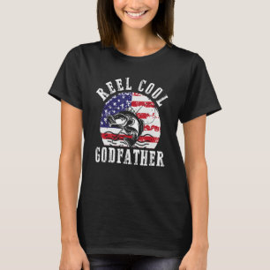 Reel Cool Godfather US Flag Fisher Godson Goddau T-Shirt
