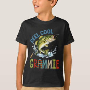 Reel cool grammie fishing grammie birthday vintage T-Shirt