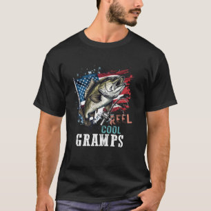 Reel Cool Gramps Camouflage American Flag Father's T-Shirt