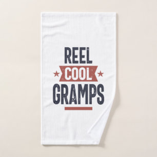 Reel Cool Gramps   Father Grandpa Gift Hand Towel