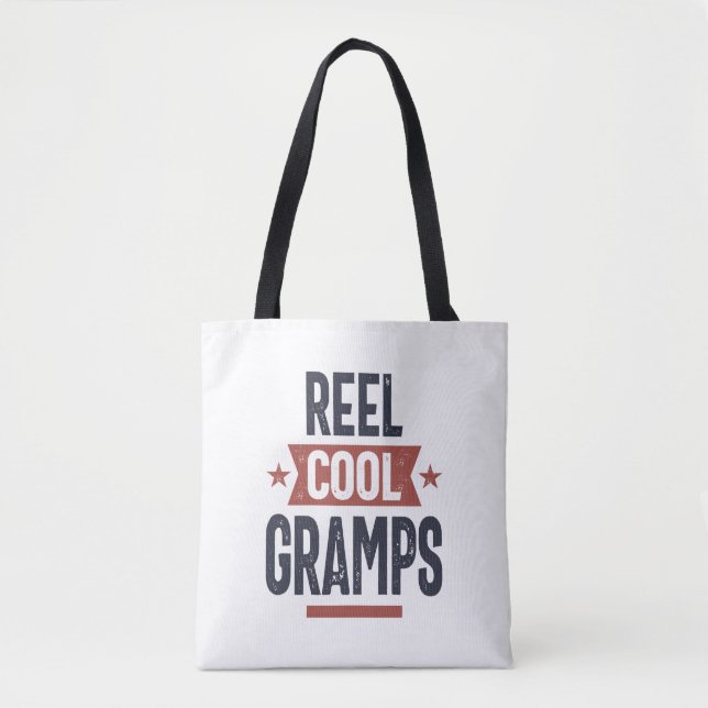 Reel Cool Gramps | Father Grandpa Gift Tote Bag (Front)