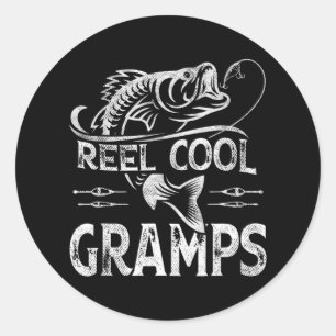 Reel Cool Gramps Fishing Father's Day Fisherman Classic Round Sticker