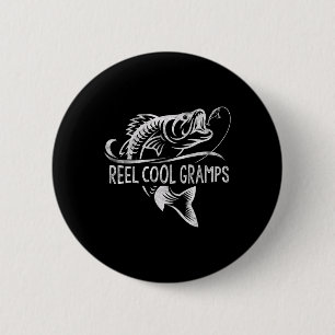Reel Cool Gramps Fishing Gifts Gramps Father's Day 6 Cm Round Badge