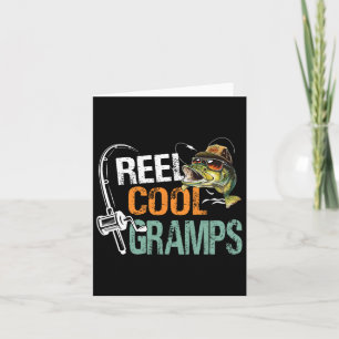 Reel Cool Gramps Fishing Gramps Birthday Vintage  Card
