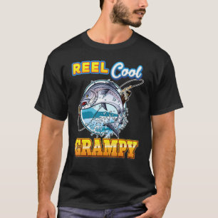 Reel Cool Grampy Fishing Dad Father Day Papa Dadd T-Shirt