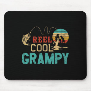 Reel Cool Grampy Vintage Funny Fishing Rod Gift Fo Mouse Mat