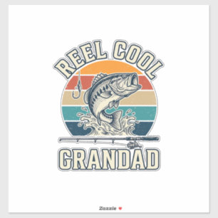 Reel Cool Grandad Fishing Vintage Sunset Shirt_1