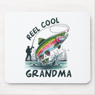 Reel Cool Grandma Birthday Party Fishing Matching Mouse Mat