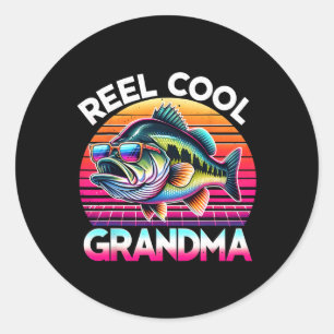Reel Cool Grandma Mother’s Day Gifts Funny Fishing Classic Round Sticker