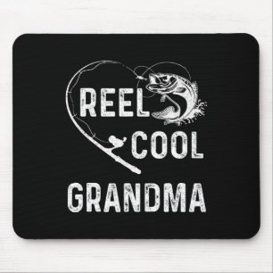 Reel Cool Grandma Retro Fishing Lover For Mothers Mouse Mat