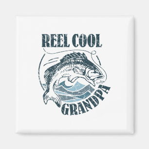 Reel Cool Grandpa Fishing Dad Gifts Father's Day F Magnet