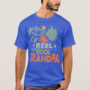 Reel Cool Grandpa Fishing Lover Vintage Father's D T-Shirt