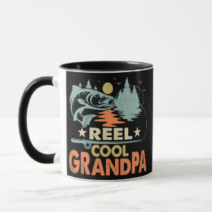 Reel Cool Grandpa Fishing Lover Vintage Father's Mug