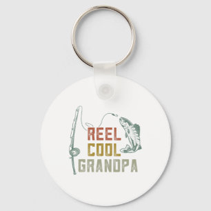 Reel Cool Grandpa Fishing S  Key Ring