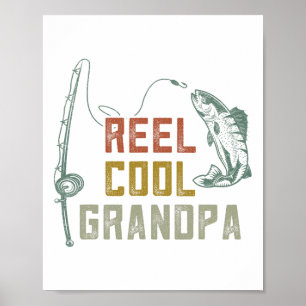 Reel Cool Grandpa Fishing S Poster