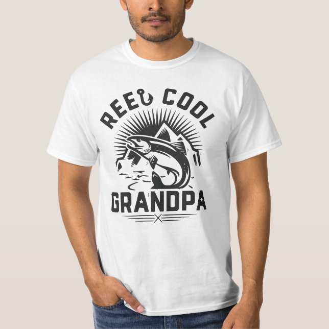 Reel Cool Grandpa Fishing T-Shirt (Front)