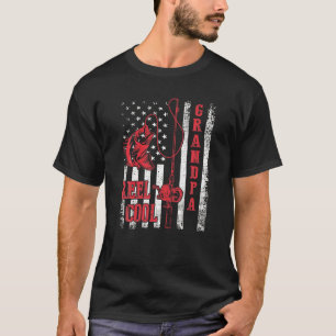 Reel Cool Grandpa Flag America Fishing Lover, Fath T-Shirt