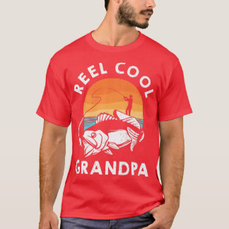 Reel Cool Grandpa Funny Fishing Fisherman Fathers  T-Shirt